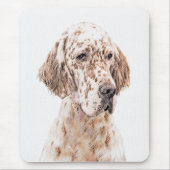 Englischer Setter Orange Belton Malerei Dog Art Mousepad (Vorne)