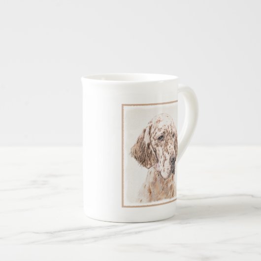 Englischer Setter Orange Belton Malerei Dog Art Porzellantasse (Vorderseite Rechts)