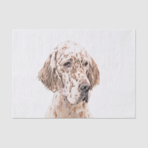 Englischer Setter Orange Belton Malerei Dog Art Seidenpapier