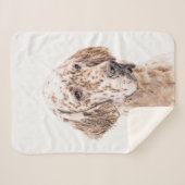 Englischer Setter Orange Belton Malerei Dog Art Sherpadecke (Vorderseite (Horizontal))