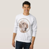 Englischer Setter Orange Belton Malerei Dog Art Sweatshirt (Vorne ganz)