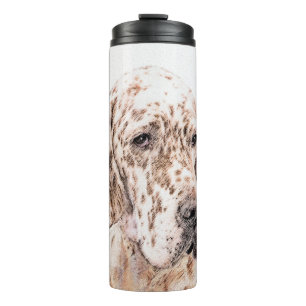 Englischer Setter Orange Belton Malerei Dog Art Thermosbecher