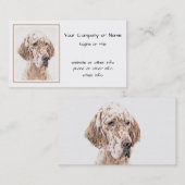 Englischer Setter Orange Belton Malerei Dog Art Visitenkarte (Vorne/Hinten)