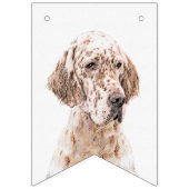 Englischer Setter Orange Belton Malerei Dog Art Wimpelkette (Zweite Fahne)