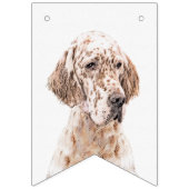 Englischer Setter Orange Belton Malerei Dog Art Wimpelkette (Erste Fahne)