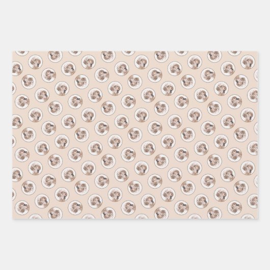 Englischer Setter Orange Belton Malerei Haustier H Geschenkpapier Set (Vorderseite)