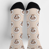 Englischer Setter Orange Belton Malerei Haustier H Socken (Oben)