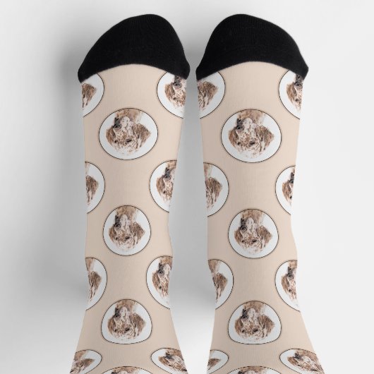 Englischer Setter Orange Belton Malerei Haustier H Socken (Oben)