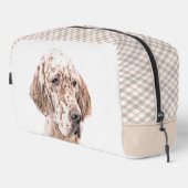 Englischer Setter Orange Belton Malerei Haustier H Waschbeutel (Rechte Ecke)