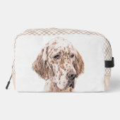 Englischer Setter Orange Belton Malerei Haustier H Waschbeutel (Rückseite)