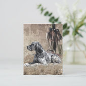Englischer Setter, Pheasant Jägertester Poster Postkarte (Stehend Vorderseite)