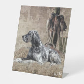 Englischer Setter, Pheasant Jägertester Poster Sockelschild (Vorderseite)