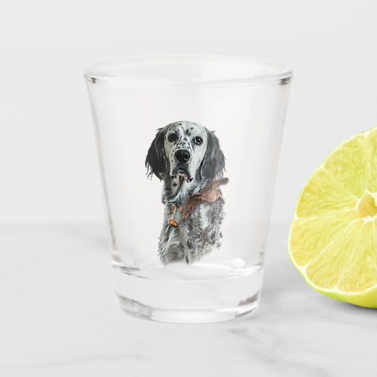 Englischer Setter Schnapsglas (Vorderseite)