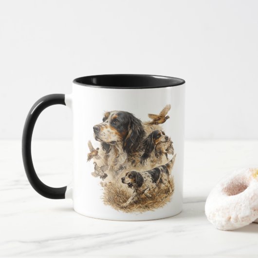 Englischer Setter Tasse (Mit Donut)