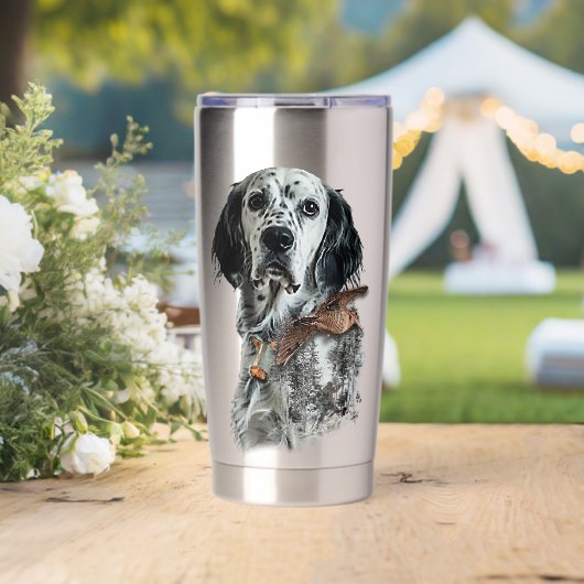 Englischer Setter  Thermobecher (Hochzeit (gedreht))