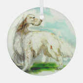 Englischer Setter von Hevener Glass Ornament (Vorderseite)