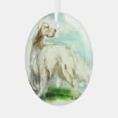 Englischer Setter von Hevener Glass Ornament Aus Glas (Vorderseite links)