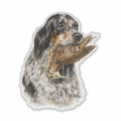 Englischer Setter, Waldschnepfenjagd  Aufkleber (Vorderseite)