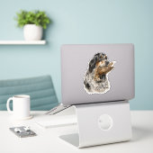 Englischer Setter, Waldschnepfenjagd  Aufkleber (Laptop auf Schreibtisch)