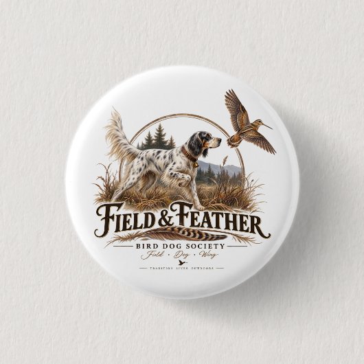 Englischer Setter, Waldschnepfenjagd  Button (Vorderseite)