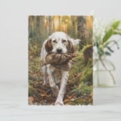 Englischer Setter, Waldschnepfenjagd Einladung (Stehend Vorderseite)