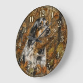 Englischer Setter, Waldschnepfenjagd Große Wanduhr (Winkel)
