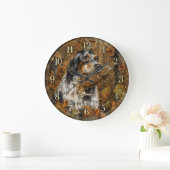 Englischer Setter, Waldschnepfenjagd Große Wanduhr (Zuhause)