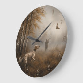 Englischer Setter, Waldschnepfenjagd Große Wanduhr (Winkel)