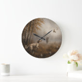 Englischer Setter, Waldschnepfenjagd Große Wanduhr (Zuhause)