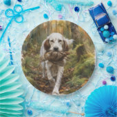 Englischer Setter, Waldschnepfenjagd Pappteller (Party)