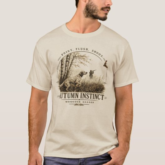 Englischer Setter, Waldschnepfenjagd T-Shirt (Vorderseite)