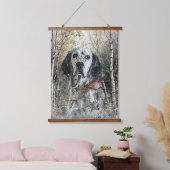 Englischer Setter  Wandteppich Mit Holzrahmen (Schlafzimmer)
