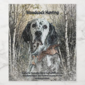 Englischer Setter Weinetikett (Einzelnes Label)