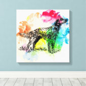 Englischer Setthund Leinwanddruck (Insitu (Holzboden))