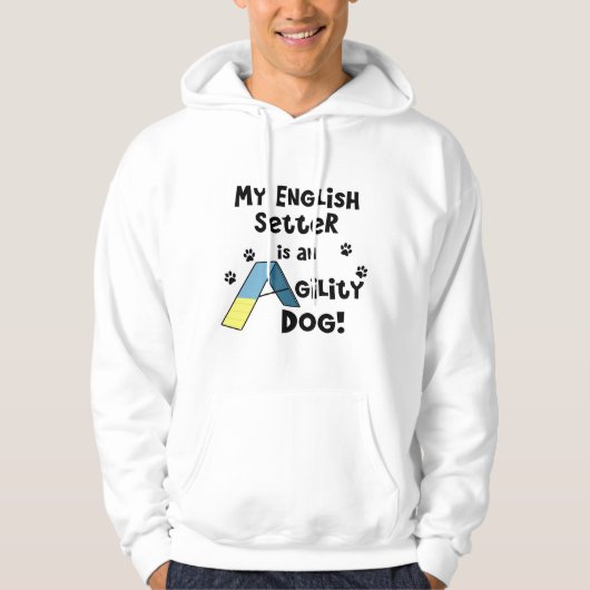 Englischer Setzer-Agility-Hund Hoodie (Vorderseite)