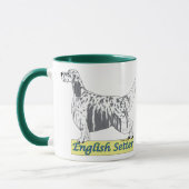 Englischer Setzer blaues und orange belton Tasse (Links)