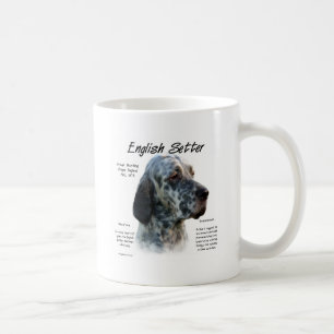 Englischer Setzer-Geschichtsentwurf Kaffeetasse