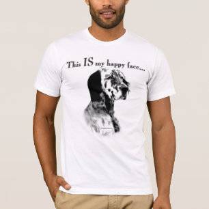 Englischer Setzer-glückliches Gesicht T-Shirt