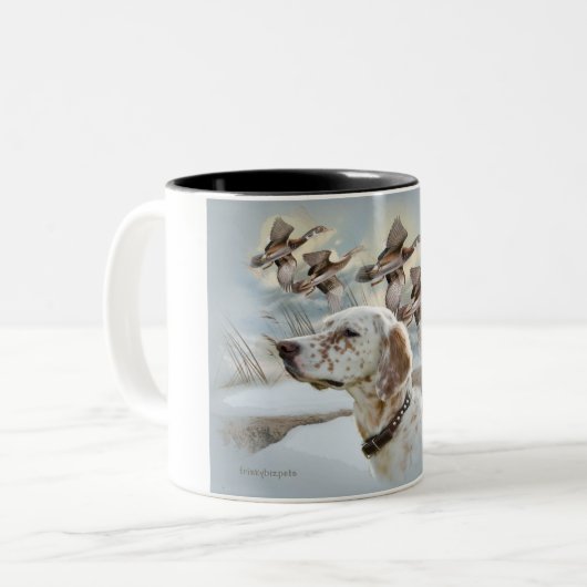 Englischer Setzer jagt Tasse (Vorderseite Links)