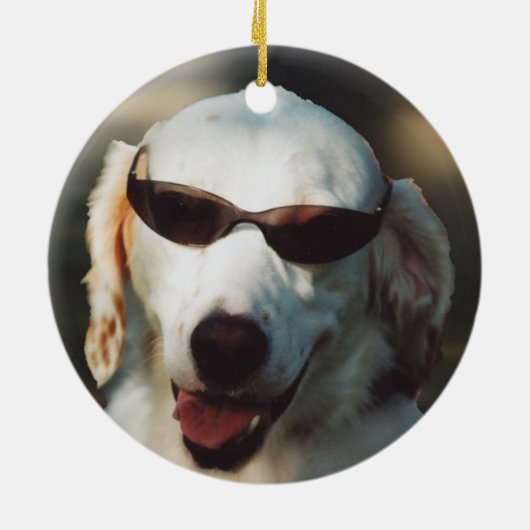 Englischer Setzer Keramik Ornament (Hinten)