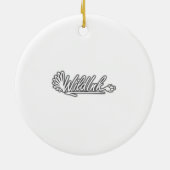 Englischer Setzer mit Pawprints Keramik Ornament (Hinten)