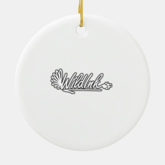 Englischer Setzer mit Pawprints Keramik Ornament (Hinten)