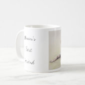 Englischer Setzer mit "Text des besten" Freunds Kaffeetasse (Vorderseite Links)