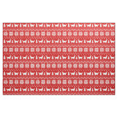 Englischer Setzer-Silhouette-Weihnachtsmuster-Rot Stoff (Fat Quarter (45,7 x 55,9 cm))