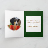 Englischer Setzer-Weihnachtsgeschenke Feiertagskarte (Innenseite)