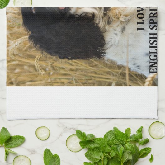 englischer Spaniel Bwlove w pic Geschirrtuch (Gefaltet)