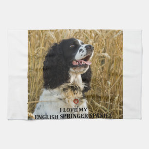englischer Spaniel Bwlove w pic Geschirrtuch