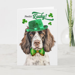 Englischer Springer Hund Glücklicher St. Patrick' Feiertagskarte