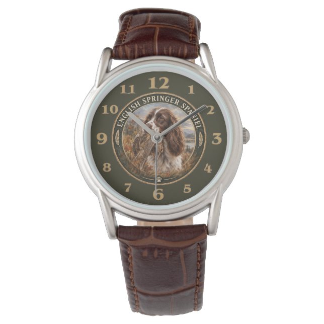 Englischer Springer Spaniel  Armbanduhr (Vorderseite)