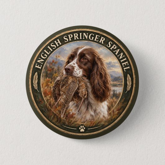 Englischer Springer Spaniel Button (Vorderseite)